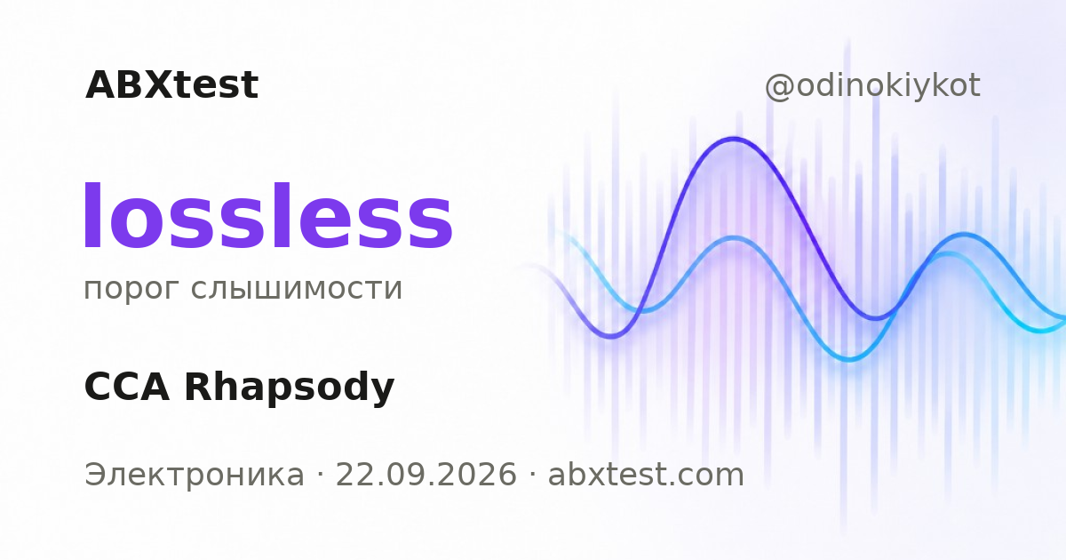 ABXtest: lossless · CCA Rhapsody