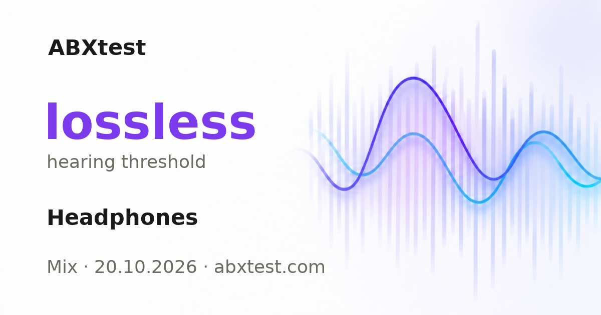 ABXtest: lossless · Headphones