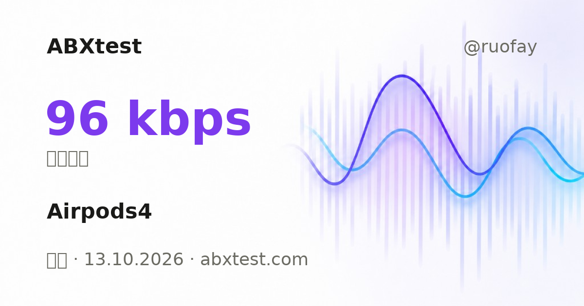 ABXtest: 96  kbps · Airpods4
