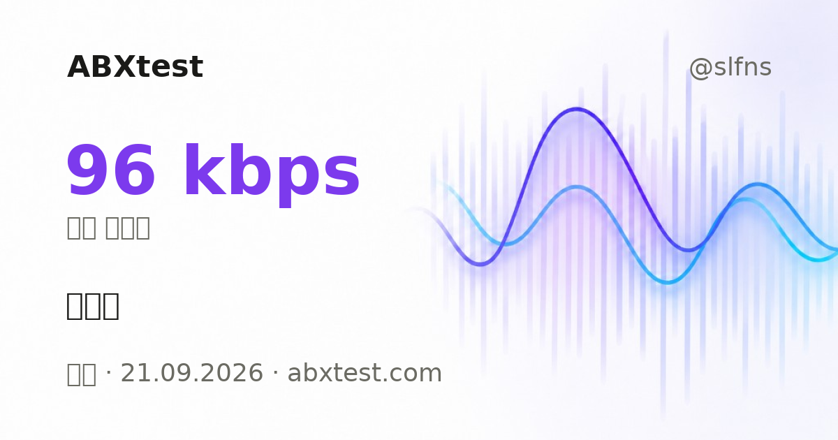 ABXtest: 96  kbps · Headphones