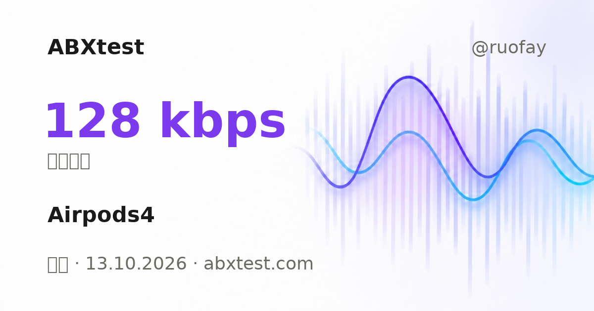 ABXtest: 128  kbps · Airpods4
