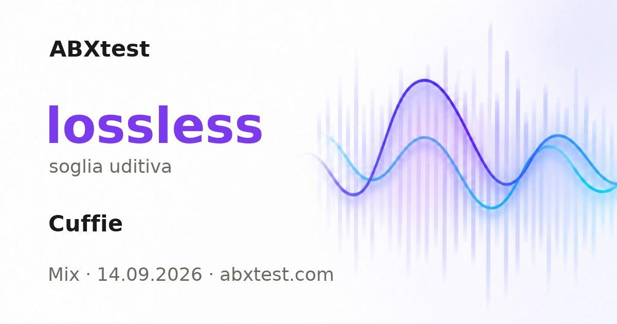 ABXtest: lossless · Headphones